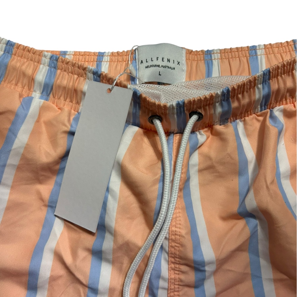 ALL FENIX men’s beach stripe swim shorts trunks style AF040 size Large NWT - Picture 3 of 5